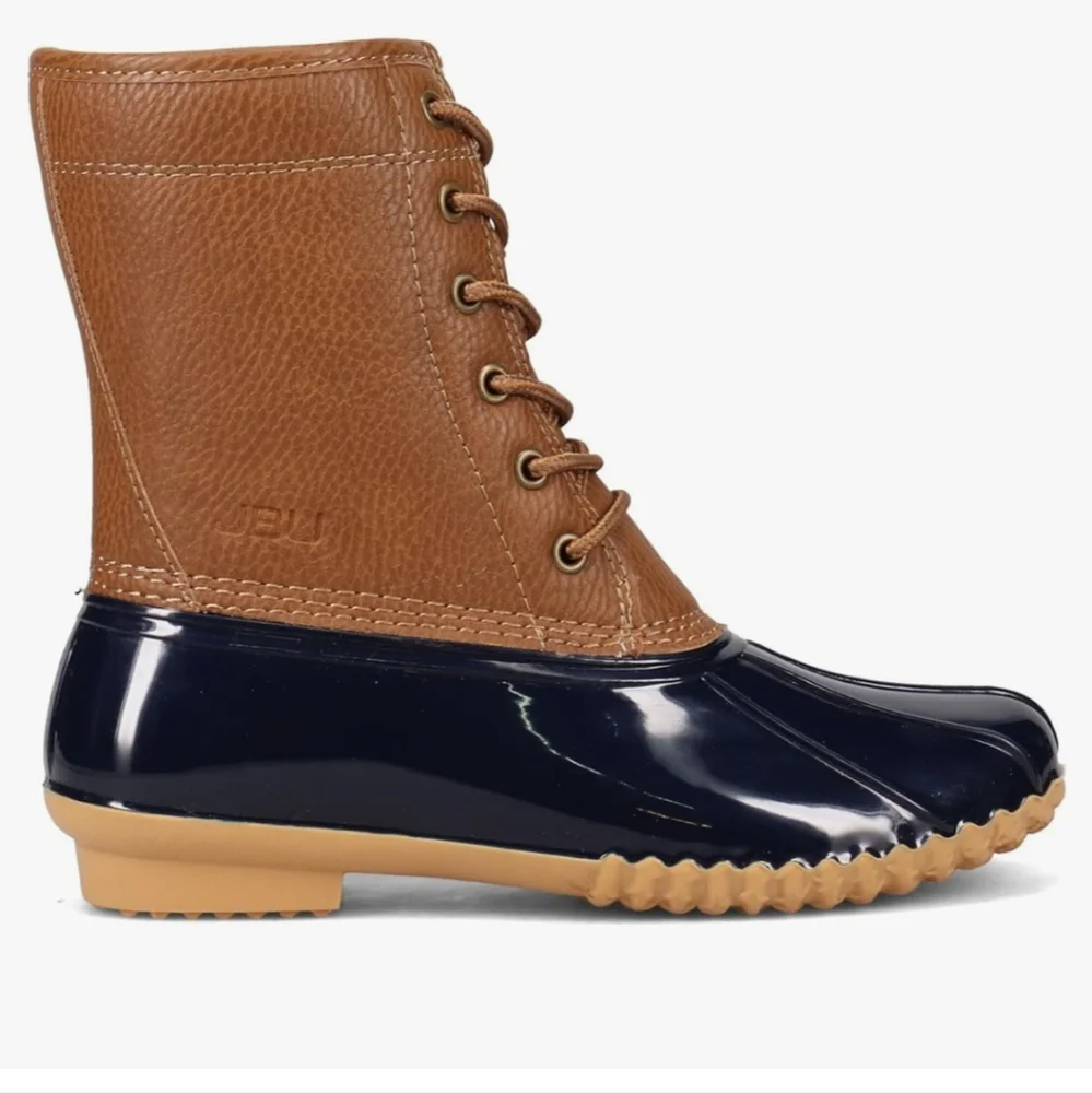 JBU by Jambu Maplewood Waterproof Mid-Calf Boot Navy blk/Tan 7 NEW